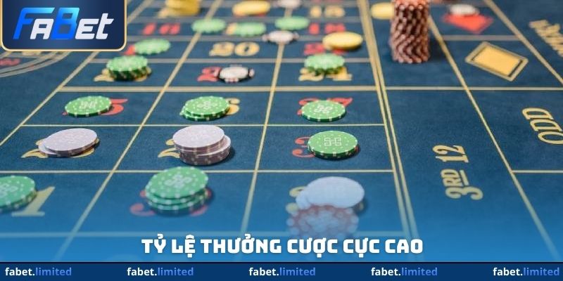Tỷ lệ thưởng cược cực cao